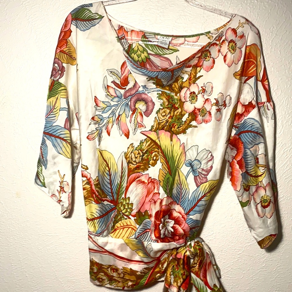Vintage - Cache Silk Floral Blouse